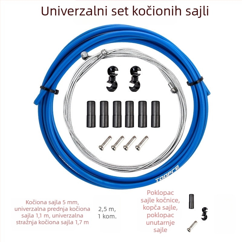 TOOPRE Set kućišta za kabel kočnice bicikla s krajnjim kapicama i unutarnjim kablom