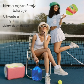 Pickleball reketa s perforiranim staklom i vlaknima ugljika za unutarnju upotrebu