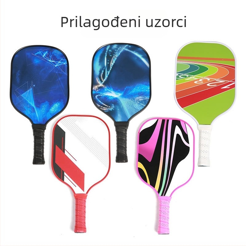 Pickleball reketa s perforiranim staklom i vlaknima ugljika za unutarnju upotrebu