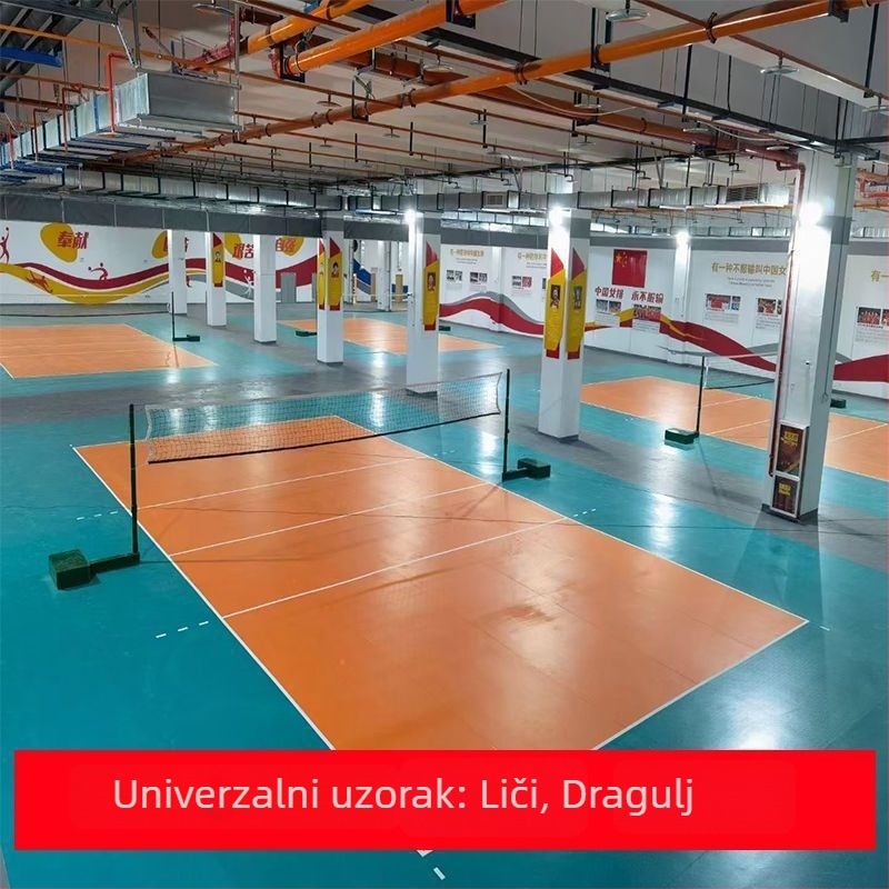 Unutarnja PVC sportska podloga s uzorkom trave za stolni tenis, badminton, košarku i plesne dvorane