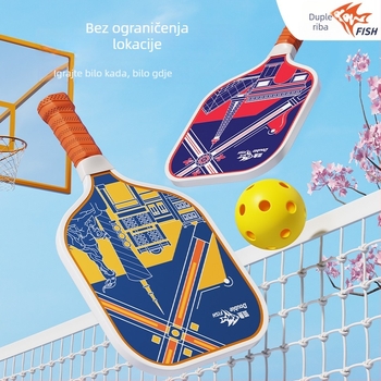 Pisces karbonska pickleball reketa set za unutarnju i vanjsku upotrebu, ultra lagana za početnike, trening set
