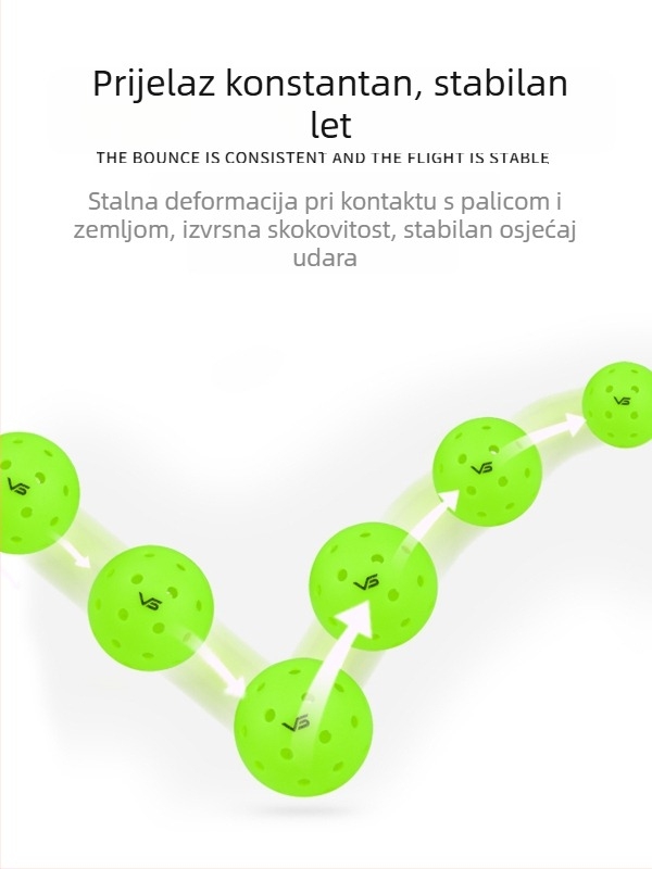 Lopta za pickleball Vispinvo — 40 rupa, PE materijal, težina 26 g