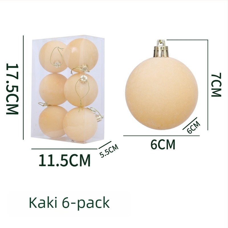 Božićna kuglica ukras, materijal flocking, stil modernog jednostavnog dizajna, poluručna i polu-mehanička izrada.