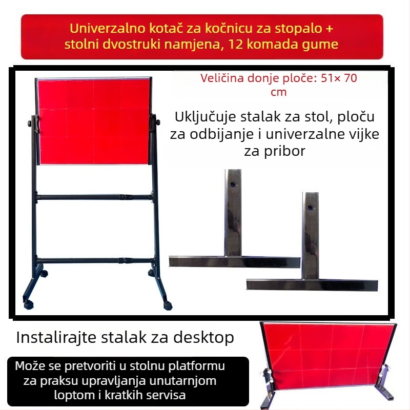 Tabla za odbijanje stolnog tenisa za solo trening – PP materijal
