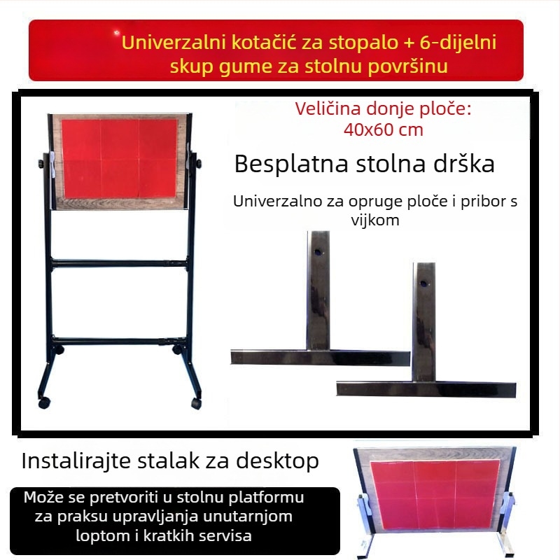 Tabla za odbijanje stolnog tenisa za solo trening – PP materijal