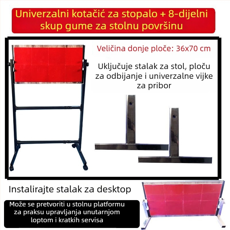 Tabla za odbijanje stolnog tenisa za solo trening – PP materijal