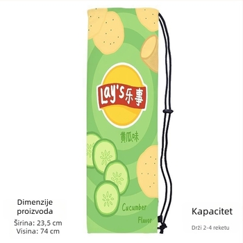 Prijenosna torba za pohranu reketa za badminton za odrasle, s slatkim i stilskim dizajnom, crossbody trakom i zaštitnim džepom sa šnurlicom