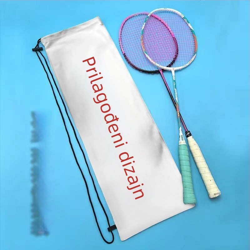 Prijenosna torba za pohranu reketa za badminton za odrasle, s slatkim i stilskim dizajnom, crossbody trakom i zaštitnim džepom sa šnurlicom