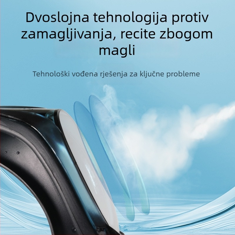 Li Ning naočale za plivanje s anti-fog, vodootporne, s lećama od polikarbonata – uključuje kapu za plivanje