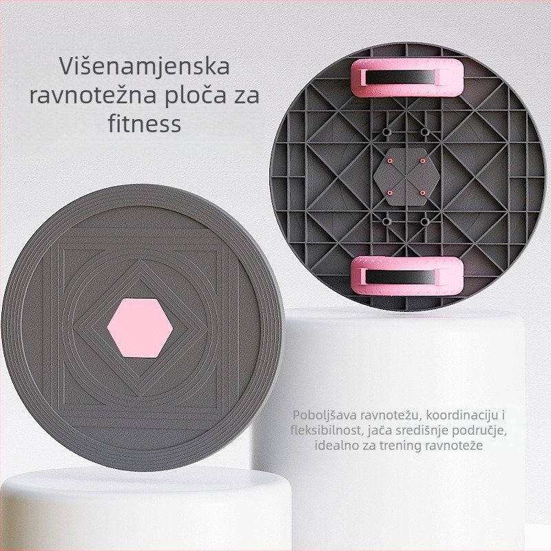 Velika ploča za ravnotežu i joga ploča za snagu, koordinaciju i rehabilitaciju, ploča za sklekove i lopta za ravnotežu, kućni fitness opremu