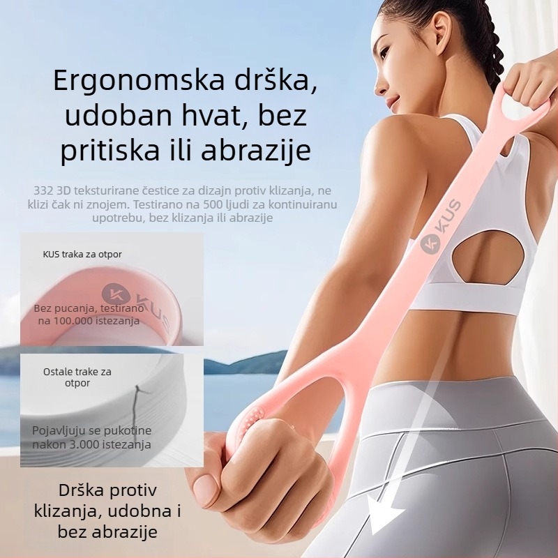 Elastična traka u obliku 8 za žene, traka za istezanje leđa, kućni fitness i joga za otvaranje ramena