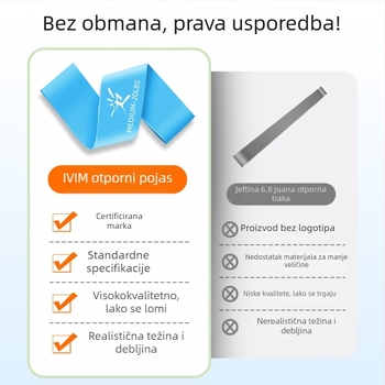 Elastična traka za jačanje nogu – kružni otporni prsten, joga vučna traka, ABS materijal, fitness i rehabilitacija