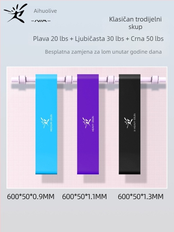 Elastična traka za jačanje nogu – kružni otporni prsten, joga vučna traka, ABS materijal, fitness i rehabilitacija