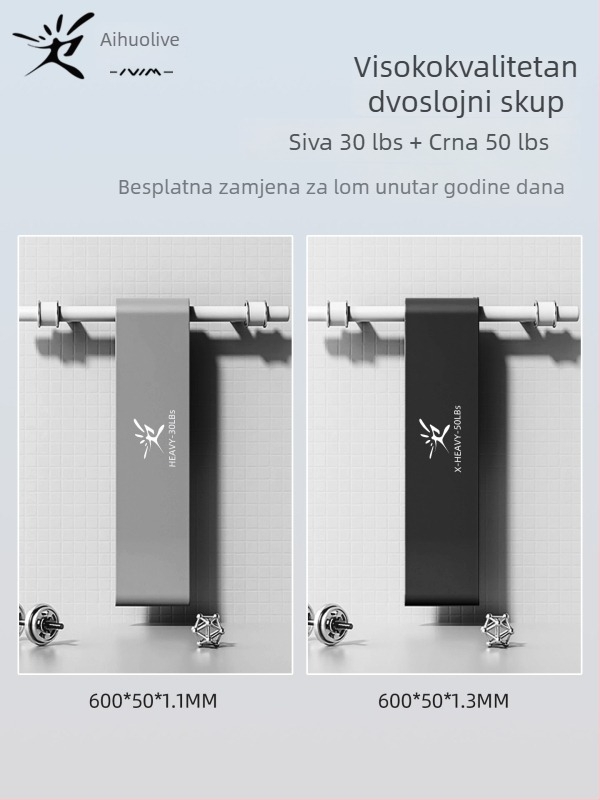 Elastična traka za jačanje nogu – kružni otporni prsten, joga vučna traka, ABS materijal, fitness i rehabilitacija