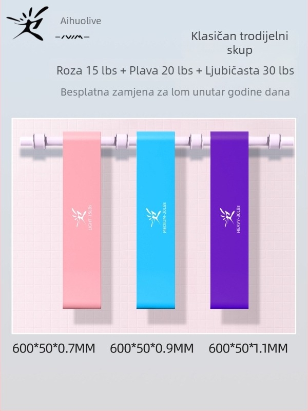 Elastična traka za jačanje nogu – kružni otporni prsten, joga vučna traka, ABS materijal, fitness i rehabilitacija