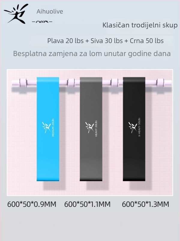 Elastična traka za jačanje nogu – kružni otporni prsten, joga vučna traka, ABS materijal, fitness i rehabilitacija