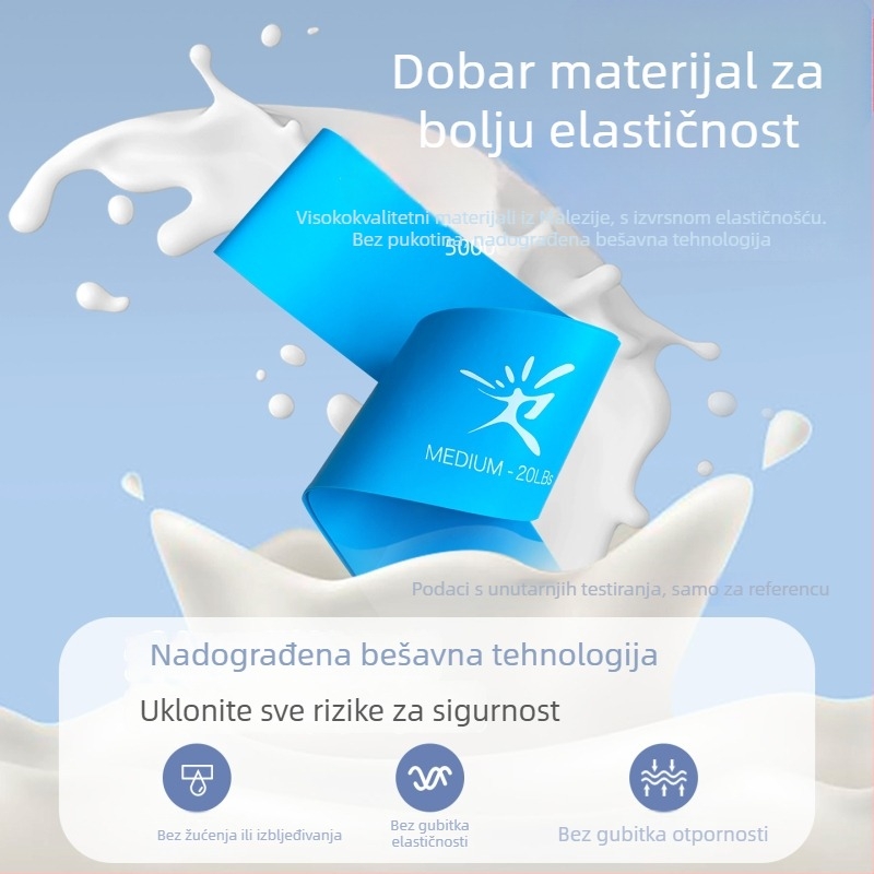 Elastična traka za jačanje nogu – kružni otporni prsten, joga vučna traka, ABS materijal, fitness i rehabilitacija