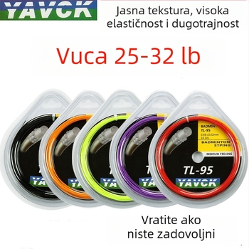 YAVCK Tl9565 žica za badminton – sintetička vlakna svila, visoka elastičnost, za trening i natjecanja