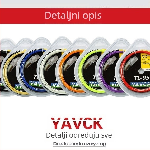YAVCK Tl9565 žica za badminton – sintetička vlakna svila, visoka elastičnost, za trening i natjecanja