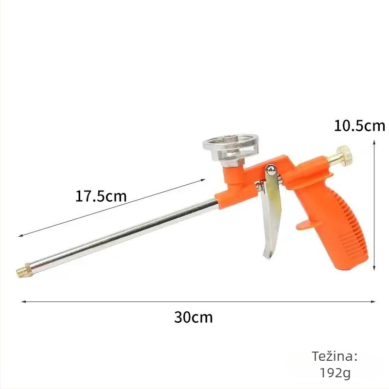 Potpuno metalna pištolj za pjenu bez čišćenja, produženi nastavak, za poliuretanski pjenu brtvljenje vrata i prozora
