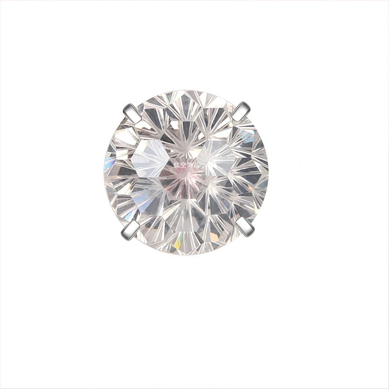 Geometrijski piercing nakit od titanija s cirkonima rezanim vatrometom | Unisex, glatko završavanje