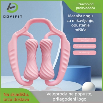 Dudli masažni valjak za noge – prstenasti dvokolni klamer za nogu, opuštanje mišića, pomoć pri jogi