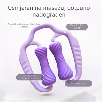 Dudli masažni valjak za noge – prstenasti dvokolni klamer za nogu, opuštanje mišića, pomoć pri jogi