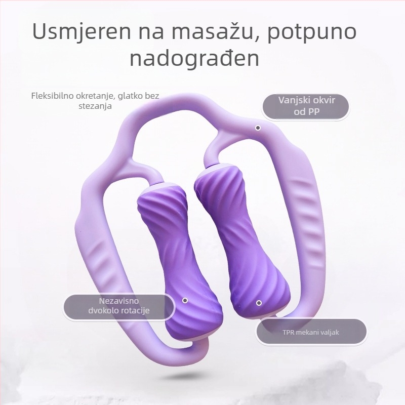 Dudli masažni valjak za noge – prstenasti dvokolni klamer za nogu, opuštanje mišića, pomoć pri jogi
