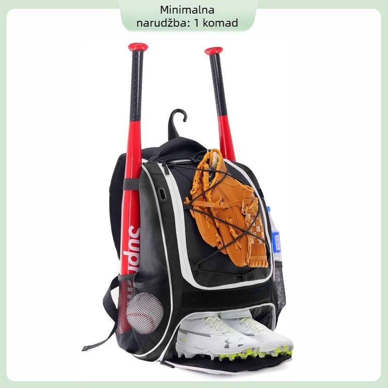 Wolt Baseball Ruksak za vanjske sportove, Unisex, Prozračan, Ultra lagan, s proširivim kapacitetom, Oxford tkanina