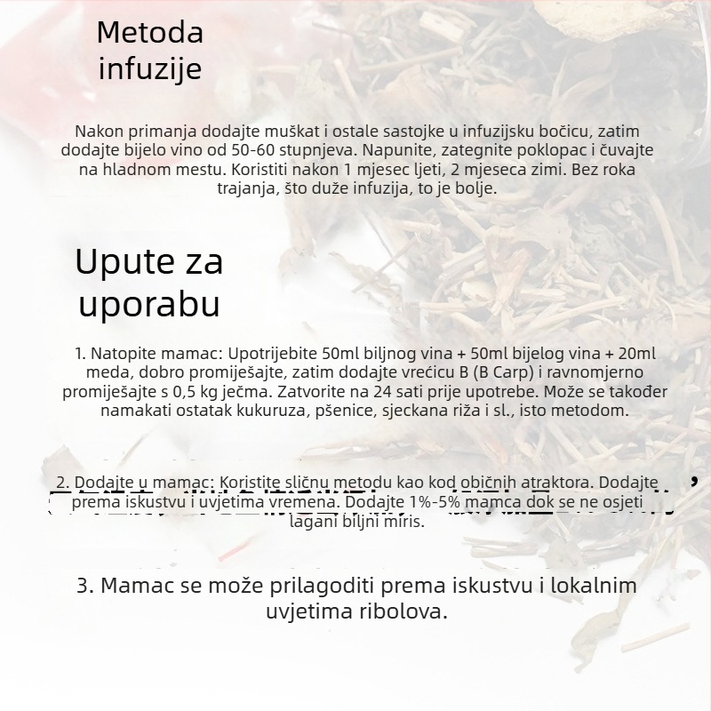 Eagle Dream mamac za ribolov s biljnim pripravkom, ljekovitim vinom i musk aromom