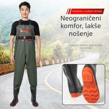 Unisex odijelo za kišu za ribolov: vodootporno, otporno na habanje, jednodelni kombinezon s integriranim vodootpornim hlačama, cijelogodišnje