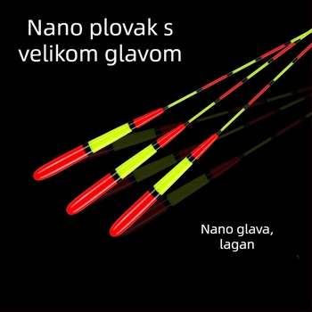 Nova plovak s velikom glavom i nano tehnologijom za starije osobe sa slabim vidom, debeli plovak za duga bacanja, za kara i šaran