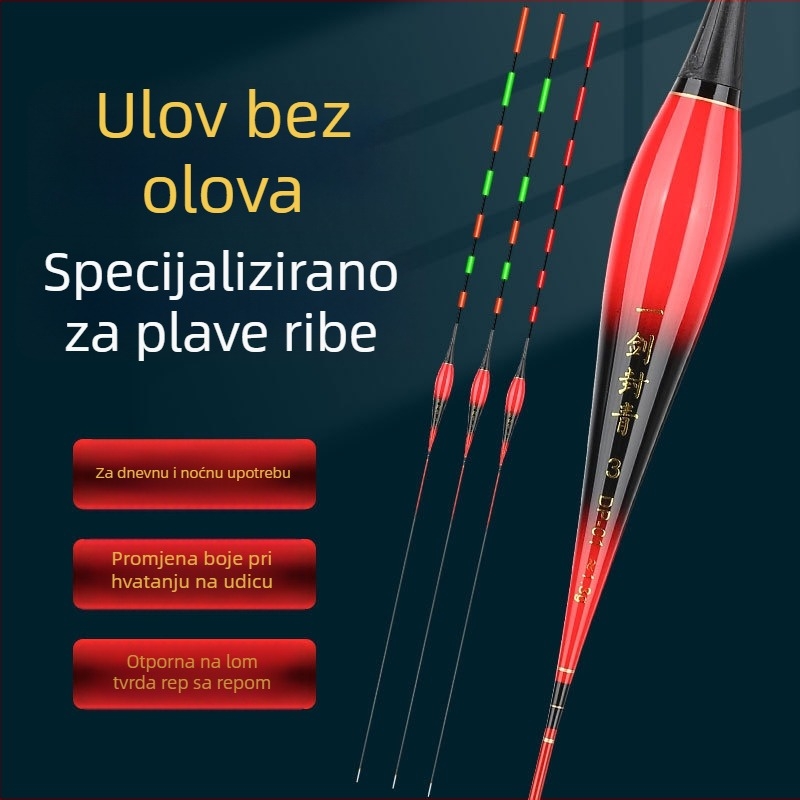Bezolovni svijetleći plovak za velike ribe, nije samostojeći, za trolling uz elektroničko olovo