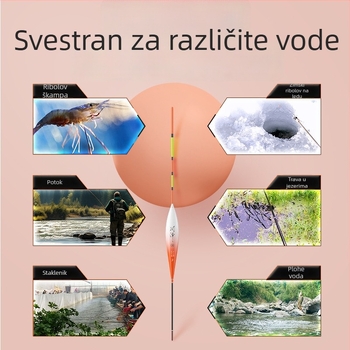 Kawaze Nano vertikalna plovka za plitke vode, kratak drift, debeli jasan vrh, visoka osjetljivost, lako usta, za dno ribolov šarana i karpa
