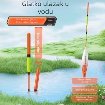 Kawaze Nano vertikalna plovka za plitke vode, kratak drift, debeli jasan vrh, visoka osjetljivost, lako usta, za dno ribolov šarana i karpa