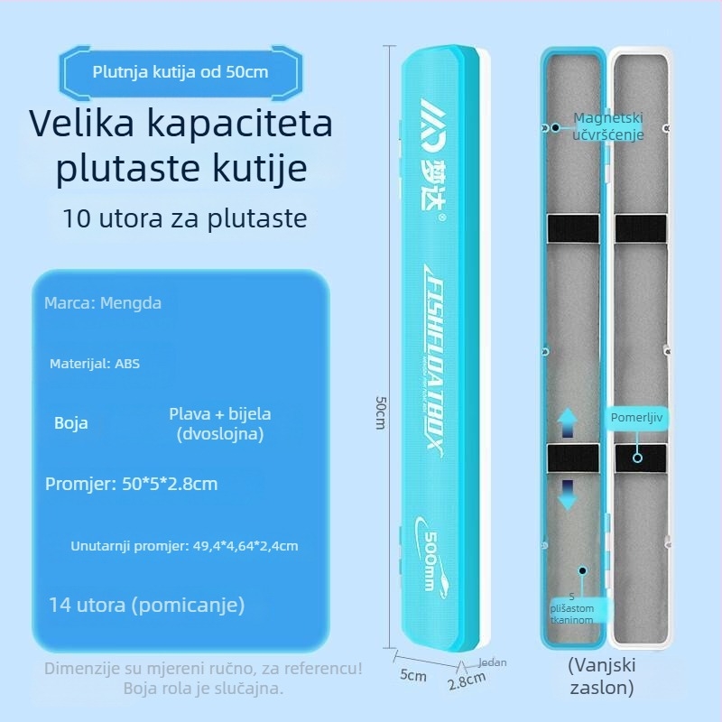 Menda kutija za plovke i glavnu liniju – 2-u-1 set, velika kapaciteta, materijal: viskoza vlakna, podrijetlo: Novi Zeland