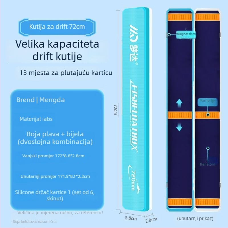 Menda kutija za plovke i glavnu liniju – 2-u-1 set, velika kapaciteta, materijal: viskoza vlakna, podrijetlo: Novi Zeland
