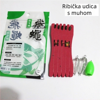 Set muhačkih udica za početnike s minnow-stilom mamaca, rukavnim udicama i dodatkom za glavu sa šljokicama