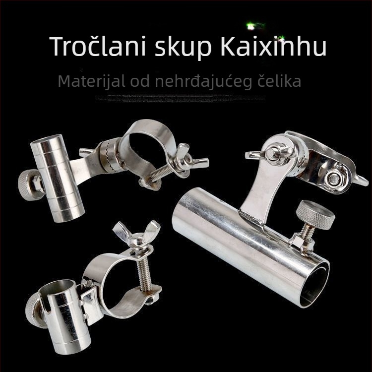 Happy Tiger Pribori za stolicu za ribolov od nehrđajućeg čelika – trodijelni set, držač mamaca i držač ribe