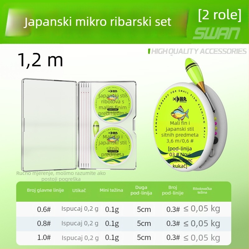 Japanski stil ribolovni set uz tok rijeke s jednim udicom, najlon