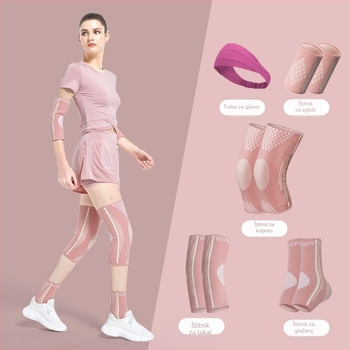 Ženski set zaštitnih koljena, lakata, zapešća i gležnjeva za trčanje, skakanje preko užeta, jogu i fitness
