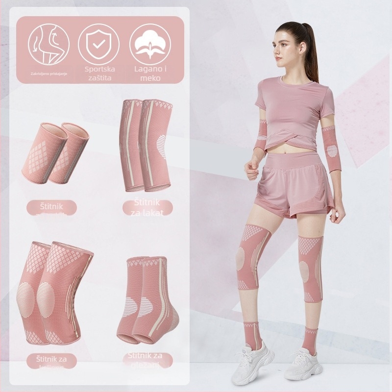 Ženski set zaštitnih koljena, lakata, zapešća i gležnjeva za trčanje, skakanje preko užeta, jogu i fitness