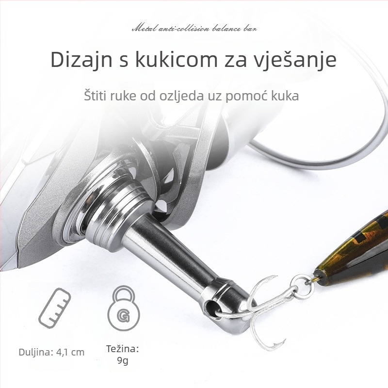 Bearking spinning kolut za ribolov – aluminijski balansni rotor, anti-kolizijski sustav balansiranja, ovlaštena privatna marka, kutija 1000 kom