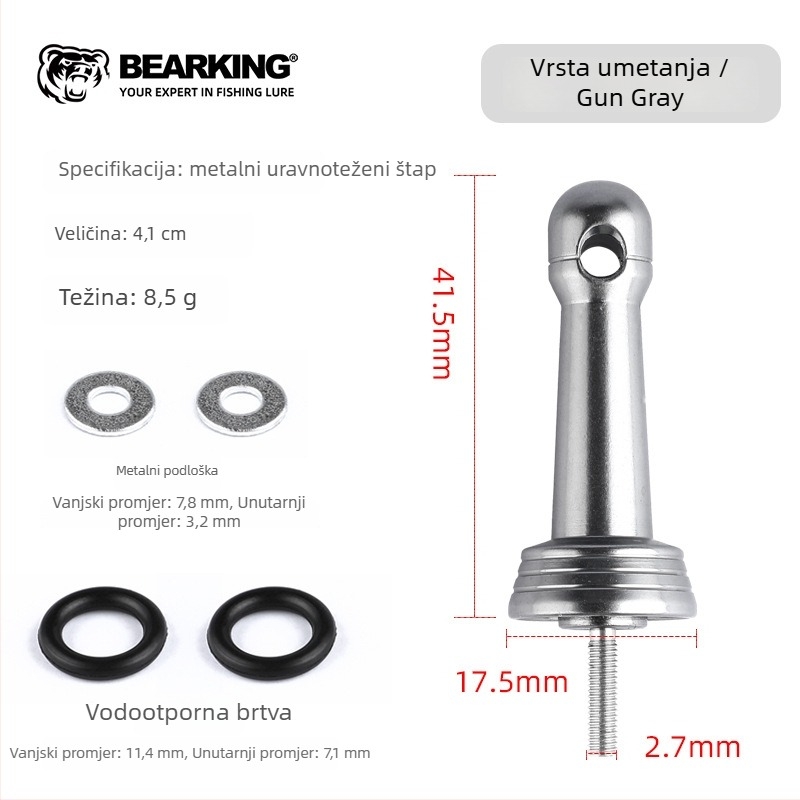 Bearking spinning kolut za ribolov – aluminijski balansni rotor, anti-kolizijski sustav balansiranja, ovlaštena privatna marka, kutija 1000 kom