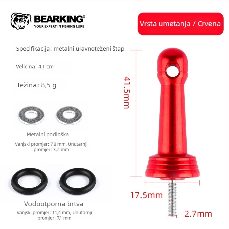 Bearking spinning kolut za ribolov – aluminijski balansni rotor, anti-kolizijski sustav balansiranja, ovlaštena privatna marka, kutija 1000 kom