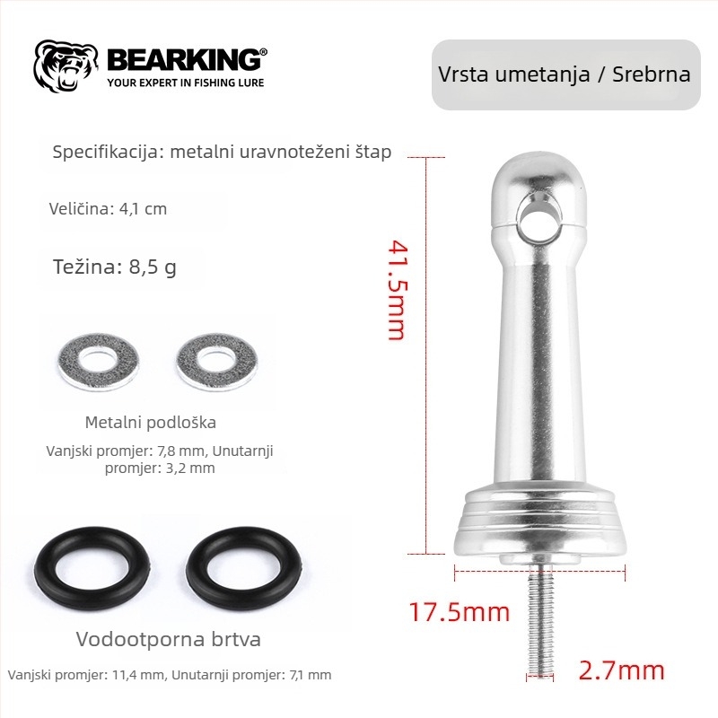 Bearking spinning kolut za ribolov – aluminijski balansni rotor, anti-kolizijski sustav balansiranja, ovlaštena privatna marka, kutija 1000 kom