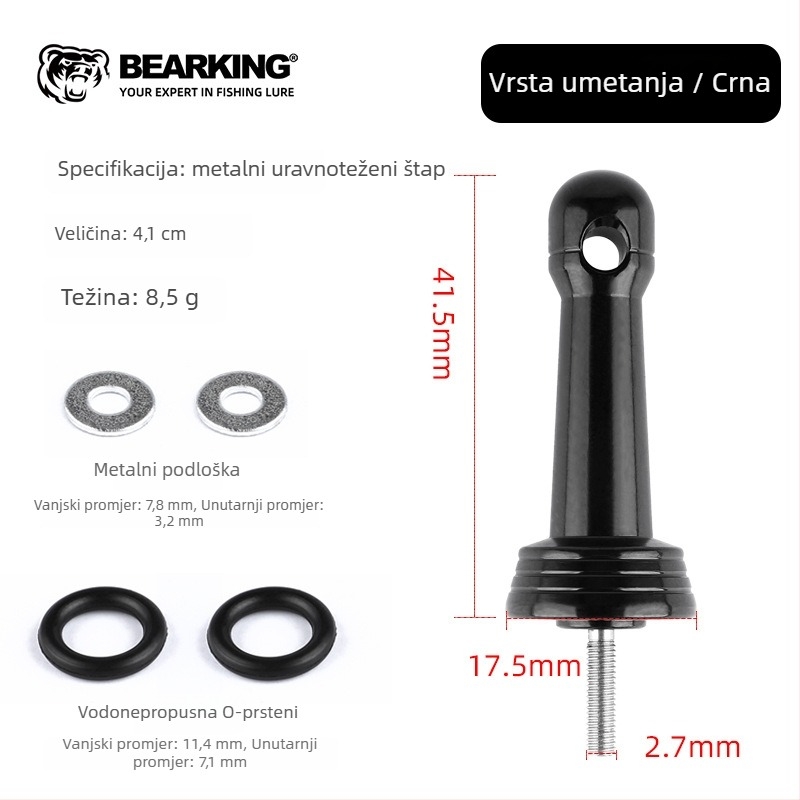 Bearking spinning kolut za ribolov – aluminijski balansni rotor, anti-kolizijski sustav balansiranja, ovlaštena privatna marka, kutija 1000 kom