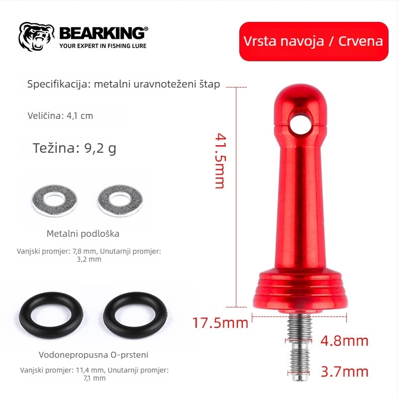 Bearking spinning kolut za ribolov – aluminijski balansni rotor, anti-kolizijski sustav balansiranja, ovlaštena privatna marka, kutija 1000 kom