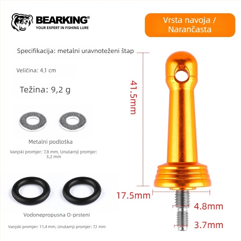 Bearking spinning kolut za ribolov – aluminijski balansni rotor, anti-kolizijski sustav balansiranja, ovlaštena privatna marka, kutija 1000 kom