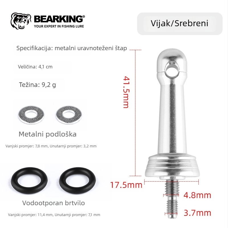 Bearking spinning kolut za ribolov – aluminijski balansni rotor, anti-kolizijski sustav balansiranja, ovlaštena privatna marka, kutija 1000 kom